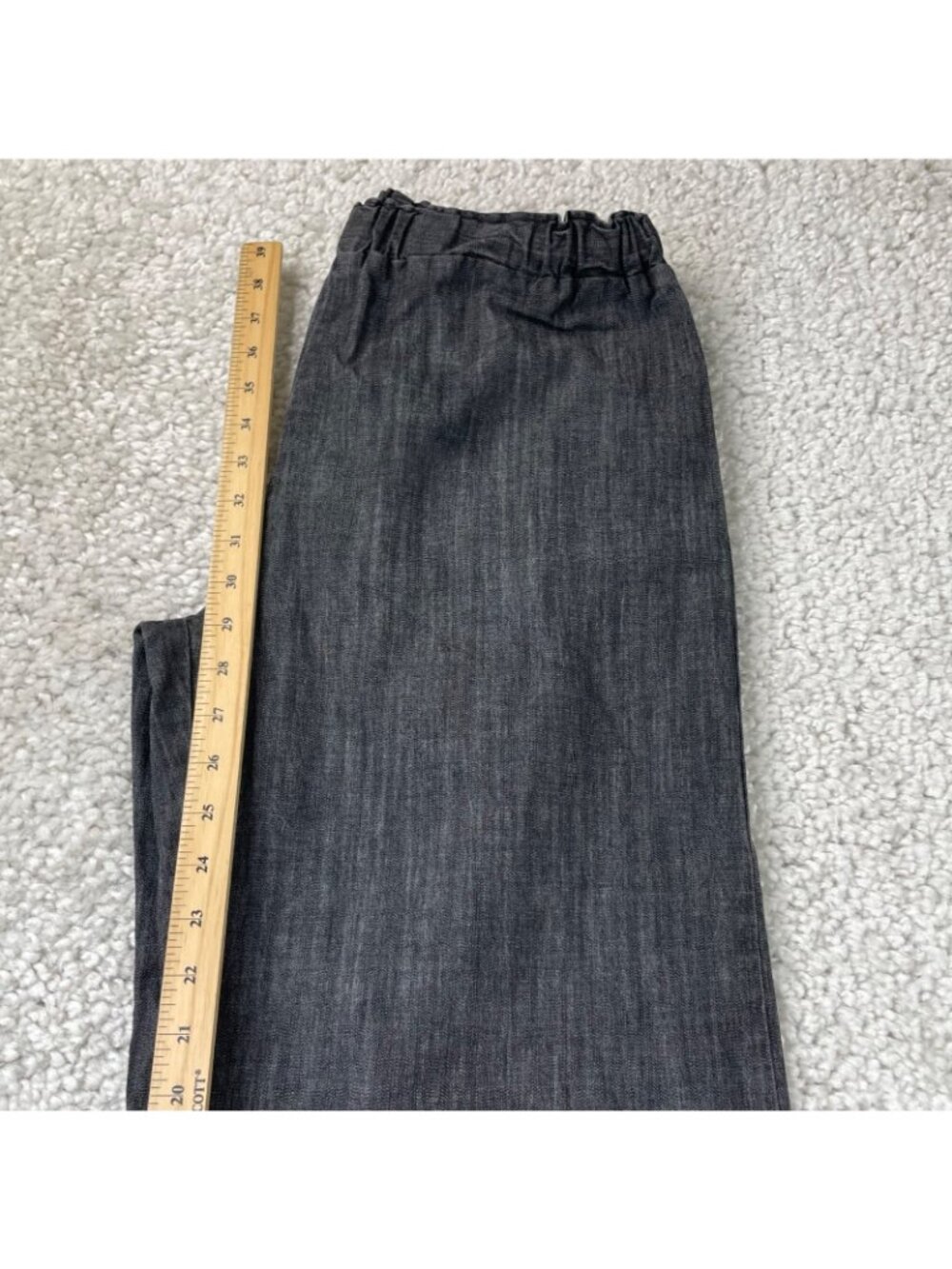 LA Relaxed The Simple Pant Wide Leg Mineral Wash Black Womens Medium - Picture 6 of 6